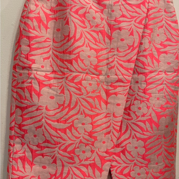 J Crew Lined Pink Nude and Neon Skirt   New - Picture 4 of 10